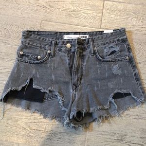 Lovers and friends highly distressed jean shorts